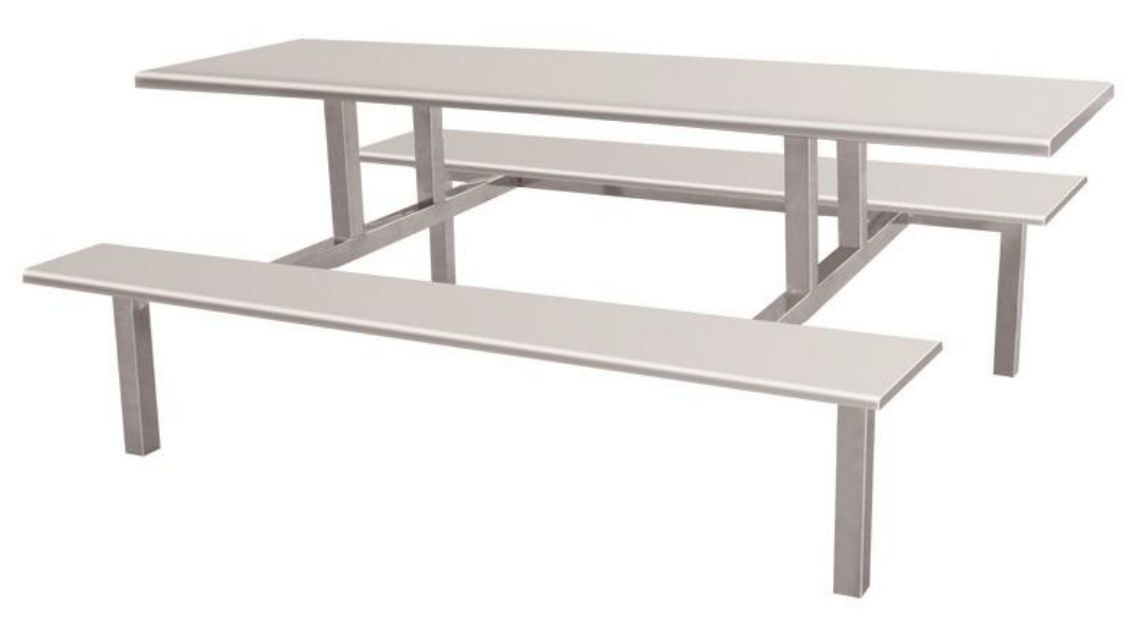 不銹鋼條凳餐桌 八人餐桌 六人餐桌 四人餐桌（JK）